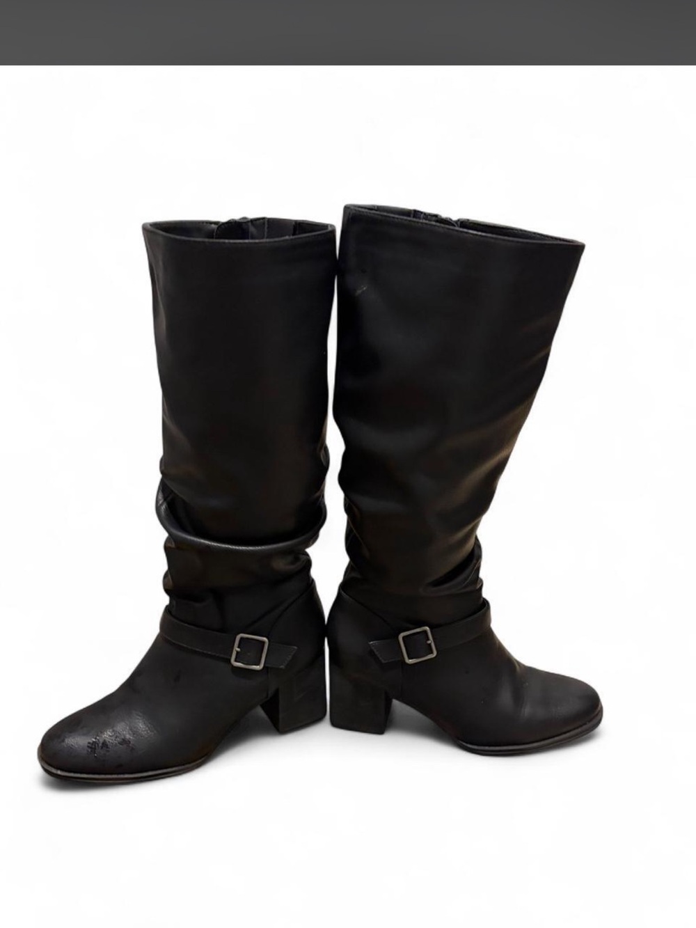 SOUL Naturalizer Black Mid-Calf Slouch Boots with Buckle Strap